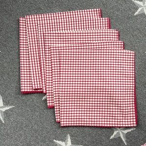 Juliska Tattersall napkins 6 NWOT